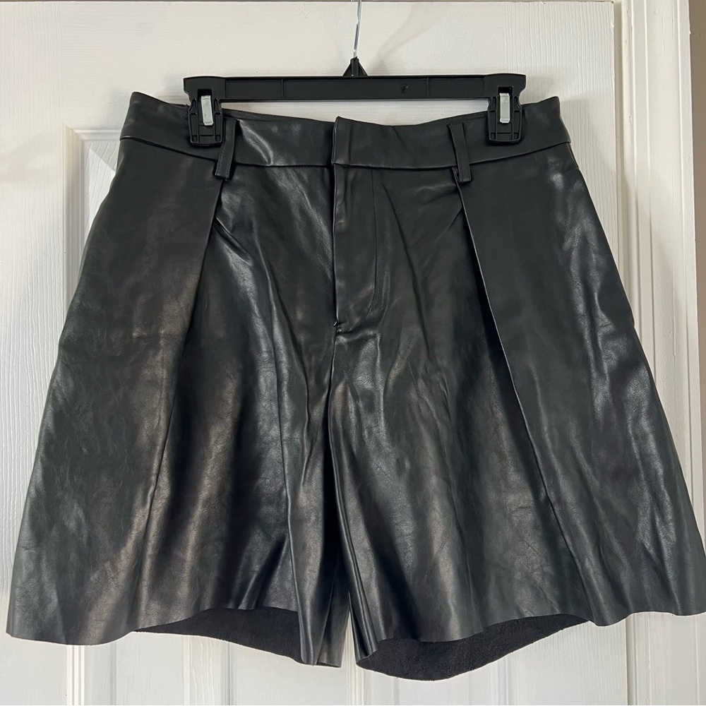 Faux Leather Shorts